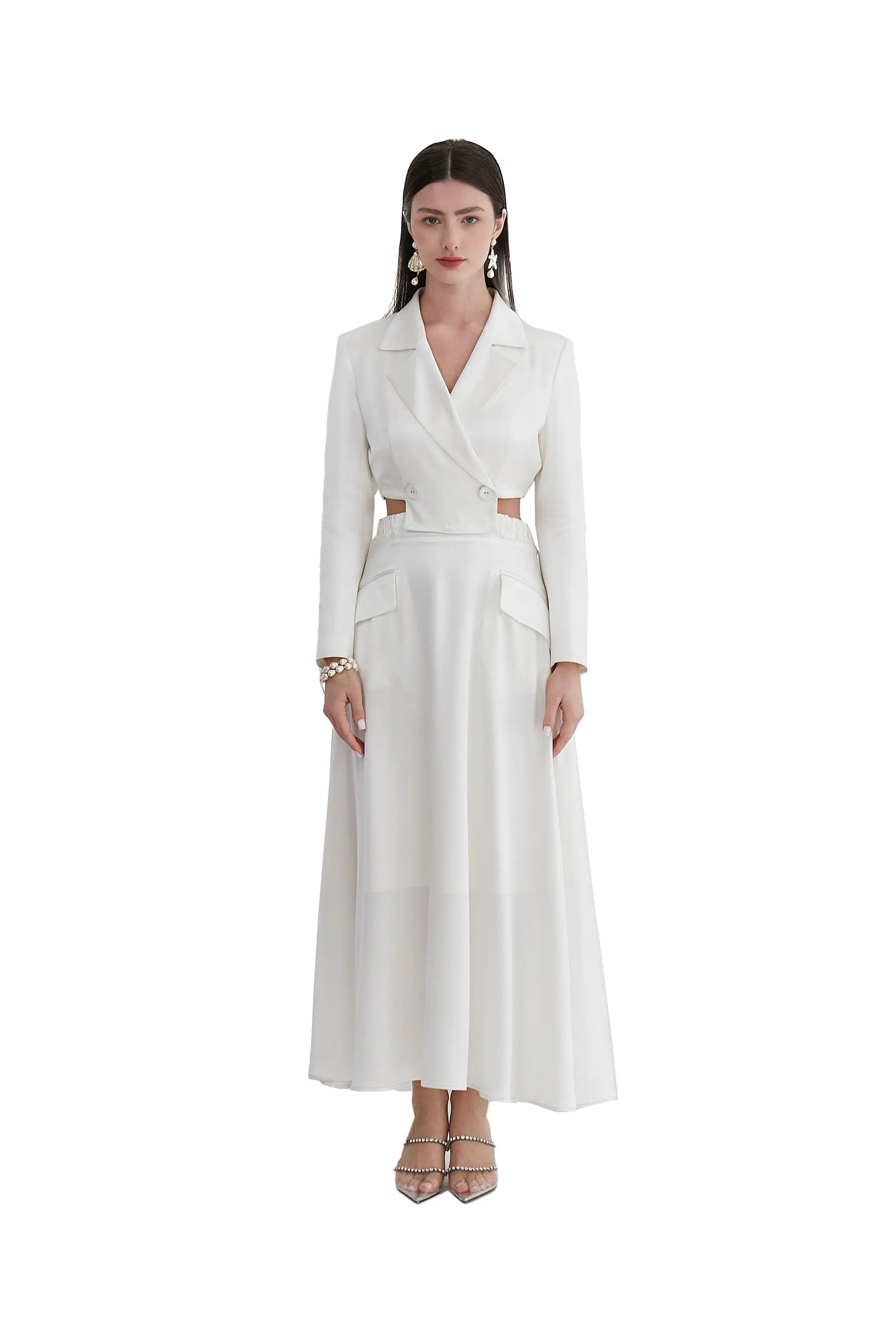 Women’s Spring Elegant High Temperament Button Suit ULA